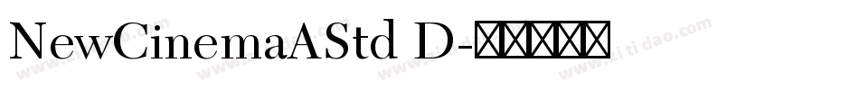 NewCinemaAStd D字体转换